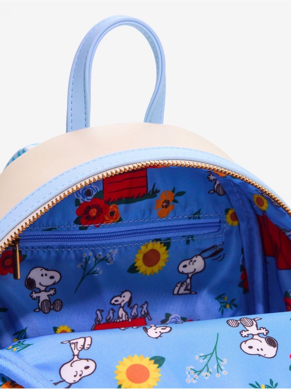 Loungefly Peanuts Mini Backpack with Snoopy & Floral Embroidery - Picture 4 of 4